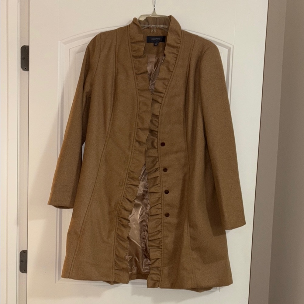 Sawyer Tan Trench Coat with Classic Design